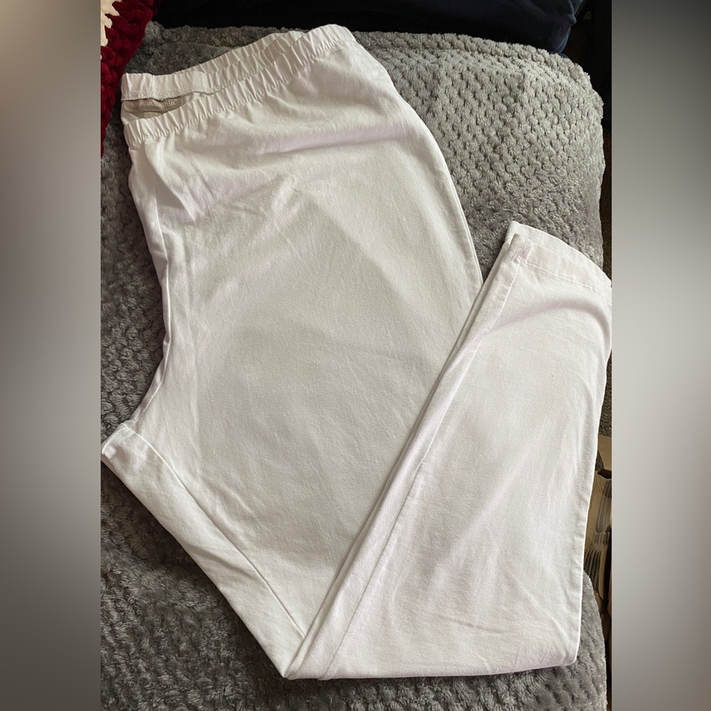 NWOT Leggings TWO FOR ONE WHITE capri AND  ankle length plus size